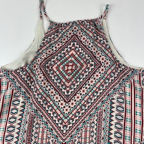 Heart Souls Womens Blouse Tank White Aztec Small - Picture 10 of 10